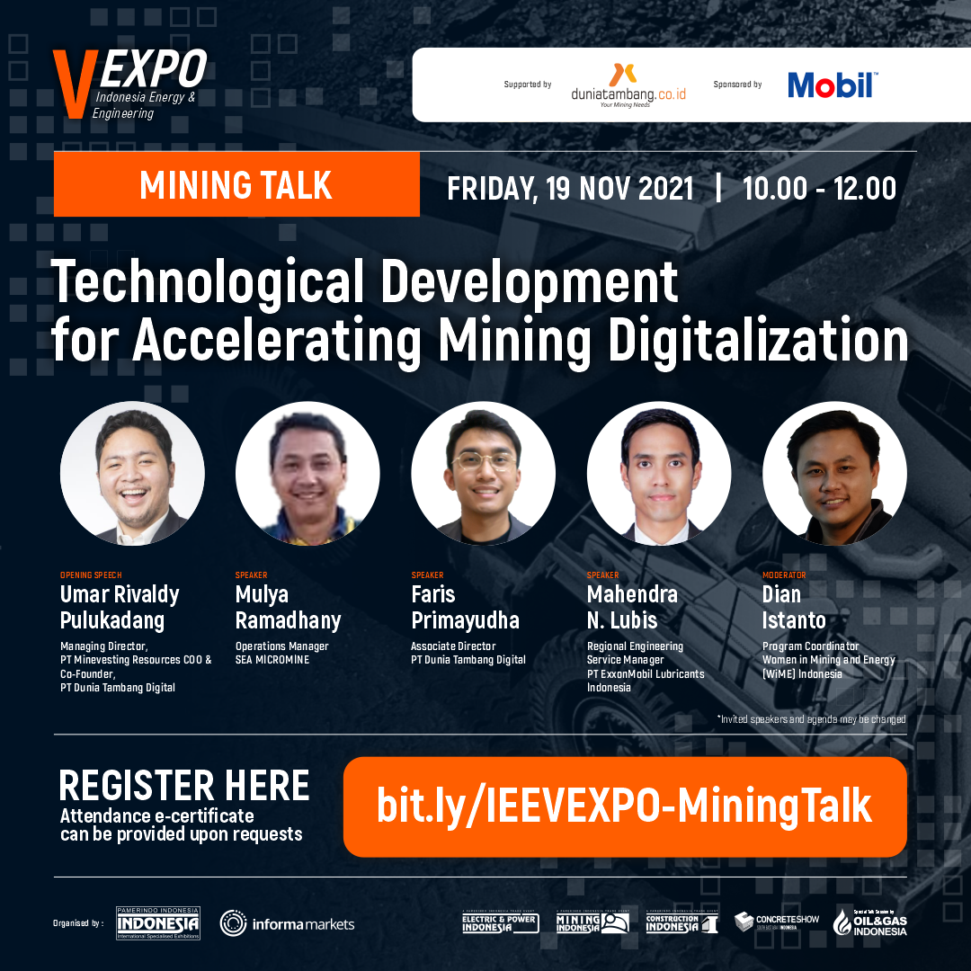 Mining Talk with Dunia Tambang, sponsor Exxon Mobil: Digital Media and technological development for accelerating mining digitalization